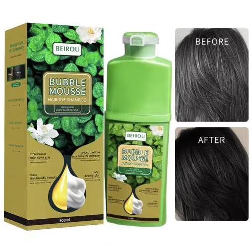 شامپو رنگ مو گیاهی Bubble Mousse اورجینال - Image 2