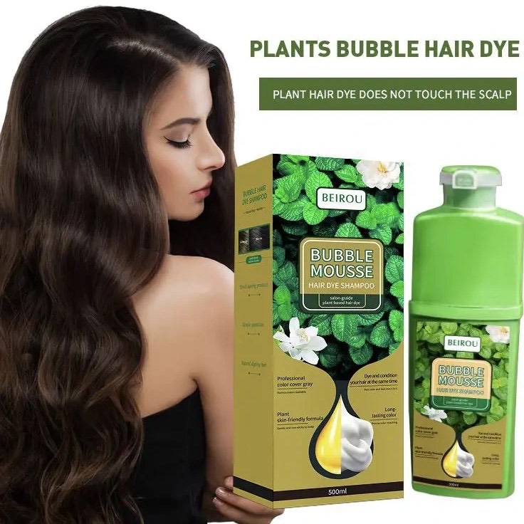 شامپو رنگ مو گیاهی Bubble Mousse اورجینال