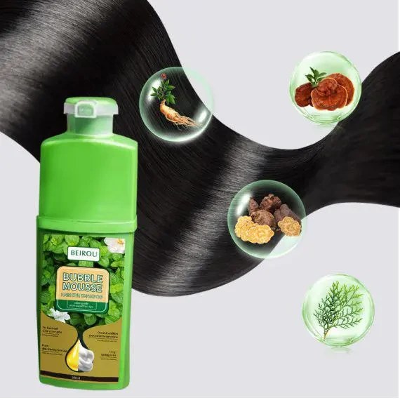 شامپو رنگ مو گیاهی Bubble Mousse اورجینال