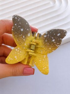 🦋 کلیپس مو آبرنگی طرح پروانه