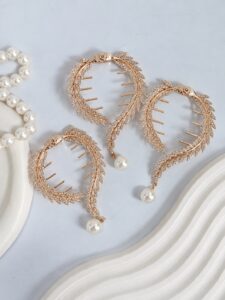 Single-pearl wheat-ear style tomato clip